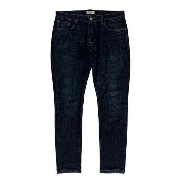 Buck Mason Jeans Mens 33x31 Blue Selvedge Denim Slim Dark Wash Faded USA Made - Picture 2 of 14